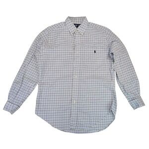 Mens Ralph‎ Lauren Classic Fit Gingham Check Button Down Shirt Long Sleeve M